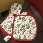 Williams Sonoma Woodland Noel Oven Mitt & Pot Holder Set. Fixed Price $37.50.