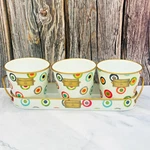 Mackenzie Childs Enameled Metal "lunares" Herb Pots, Set Of 3 With Tray Nice!. Fixed Price $39.59.