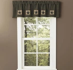 Park Design Star Country Cabin Farmhouse Primitive Rustic Lined Patch Valance. Fixed Price $29.95.