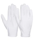 White Cotton Gloves, Anezus 5 Pairs Large Cloth For Women. Fixed Price $7.99.