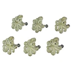 Zeckos Set Of 6 Rustic White Finish Cast Iron Octopus Drawer Pulls Home Decor. Fixed Price $22.01.