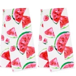 Set Of Home Collection Watermelon Strawberries Kitchen Dish Towels 15"X25". Fixed Price $14.99.