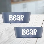 Personalized Blue Medium Pet Food Bowl Set With Custom Name. Fixed Price $16.00.
