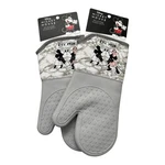 Disney Mickey & Minnie Mouse Gray Silicone Oven Mitts (set Of 2) New. Fixed Price $30.75.