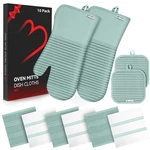 Oven Mitts & Pot Holders Set, Silicone Grip, 500 F Heat Resistant, 6-PACK. Fixed Price $39.98.