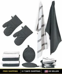 16-PIECE Linen & Cotton Kitchen Towels And Dishcloths Set Essential Cleaners. Fixed Price $49.98.
