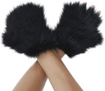 Purfun Fuzzy Faux Fur Paw Gloves, Women Halloween Costume Bear Cat Black. Fixed Price $19.52.