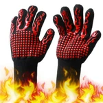 Bbq Grill Heat Resistant Gloves Barbecue Mitts Smoking Cooking Kitchen 2 Pcs. Fixed Price $13.99.