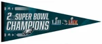 Philadelphia Eagles 2-TIME Super Bowl Champions Lii, Lix Premium Felt Pennant. Fixed Price $16.19.