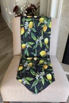 Alaza Yellow And Black Lemon & Floral Table Runner 70. Fixed Price $15.00.