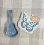 Dolly Parton Guitar Spoon Rest & Kitchen Trinket Dish Butterfly Pot Holder Lot. Fixed Price $16.95.