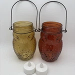 Nantucket Home Set Of 2 Hanging Owl Tea Light Votive Candle Holders. Fixed Price $10.00.