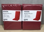 Ikea Froson Set Of 2 Outdoor Furniture Chair Cushion Cover Red Color. Fixed Price $38.95.