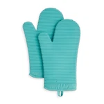 Kitchenaid Ribbed Soft Silicone Oven Mitt 2-PACK Set, 7.5X13, Aqua Sky. Fixed Price $25.19.