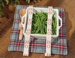 Mud Christmas Gray Tartan Casserole Carrier Holder 2 Piece Gift Set. Fixed Price $18.00.