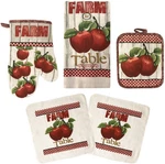 Oven Mitts And Pot Holders - Kitchen Towels Dish Cloths Sets. Fixed Price $24.99.