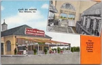 New Orleans, Louisiana Linen Postcard Cafe Du Monde French Market Coffee Stand. Fixed Price $5.99.