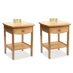 Home Square 2 Piece Wood End Table/nightstand Set In Natural. Fixed Price $194.74.