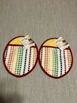 Lot Of 2 Fiesta Ware Pot Holders 8"X10" Grand Canyon Grid Nwt Multicolored. Fixed Price $15.00.