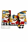 Home Collection Chef Print Cotton Kitchen Set Oven Mitt Pot Holder Towel. Fixed Price $19.99.