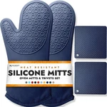 Bpa-free Soft Silicone 4 Piece Oven Mitts & Trivets Set Ultra Heat Resistan.... Fixed Price $32.58.