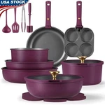 21 Pcs Pots Pans Set Nonstick Cookware Detachable Handle Induction. Fixed Price $151.94.