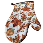 Fall Oven Mitt Autumn Leaves Acorns Red Orange Thanksgiving Kitchen Accessories. Fixed Price $8.09.