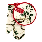 New Lenox Christmas Holiday Nouveau Oven Mitt & Pot Holder Ivory Set. Fixed Price $24.97.