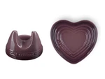 Creuset Lid Stand & Spoon Rest Fig Purple / Stoneware Pot Holder. Fixed Price $120.00.