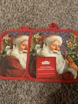 Nwt 2 Pk Christmas House Pot HOLDERS/7X7/MULTICOLOR/SANTA Claus/square/holiday. Fixed Price $17.00.