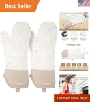 Extra Long Silicone Oven Mitts - Heat Resistant Up To 500 F, 15'' Waterproof And. Fixed Price $28.47.