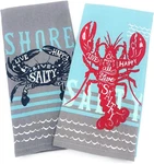 Kay Dee Designs Live Salty Lobster & Crab Kitchen Towels Set Of 2. Fixed Price $22.45.