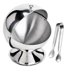 Sugar Bowl With Roll Top Stainless Steel Spherical Candies 4.3 Inch. Fixed Price $29.02.