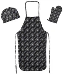 Las Vegas Raiders Popular Design Allover Logos Apron/oven Mitt/chef Hat Set.... Fixed Price $35.00.