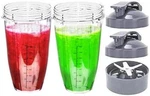 Pack 32 Oz Nutribullet Cups With To-go Lids & Extractor Blade. Fixed Price $27.00.