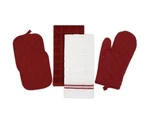 5-PIECE Kitchen Towel, Oven Mitt & Pot Holder Set (mainstays Red). Fixed Price $17.95.