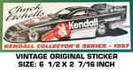 Chuck Etchells Kendall Collector's Funny Car - Vintage Original Decal Sticker. Fixed Price $7.27.