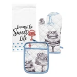 Simply Whimsical Bakery Cakes Kitchen Set Towel Pot Holder Oven Mitt. Fixed Price $29.95.