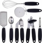 Stainless Steel Kitchen Utensil Set With Soft Handles, Durable Cooking Tools. Fixed Price $59.99.