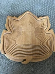 Amish Wooden Collapsible Basket Trivet Fruit Bowl Maple Leaf Cutout. Fixed Price $17.00.