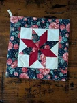 Handmade Quilted Christmas Star Pot Holder Trivet Square 7 Holiday Kitchen. Fixed Price $9.97.