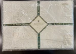 New Waterford Linen Georgian Manor White Christmas Set Of 2 Placemats Napkins. Fixed Price $34.99.