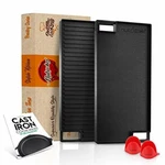 Nutrichef NCCIRG5 18" Cast Iron Reversible Grill Plate W/ Silicone Oven Mitt. Fixed Price $59.49.