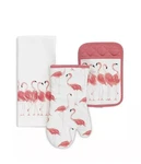Kate Spade Strut Your Stuff 3PC Kitchen Set Flamingo Towel Oven Mitt Pot Holder. Fixed Price $39.99.