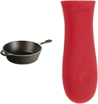 Lodge L8DSK3 Cast Iron 10.25-INCH Deep Skillet, Pre-seasoned, Silicone Red. Fixed Price $66.51.