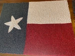 Set Of 3 New Celebrate Together Americana Beaded Texas State Flag Table Placemat. Fixed Price $76.49.