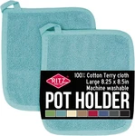 Ritz Royale Collection Terry Pot Holder/hot Pad Set, Dew, 2-PIECE, Count. Fixed Price $20.99.