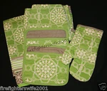 Dwell Studio Pc Kitchen Set Apron Towels Pot Holders Oven Mitt #017. Fixed Price $24.99.
