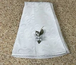 Kate Spade New York Round 70 All Wrapped Up Pearl Grey Tablecloth. Fixed Price $25.00.