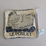 Taylor & Ng Poulet Chicken Hen On Eggs Potholder Vintage 8X8IN Beige Blue. Fixed Price $30.00.